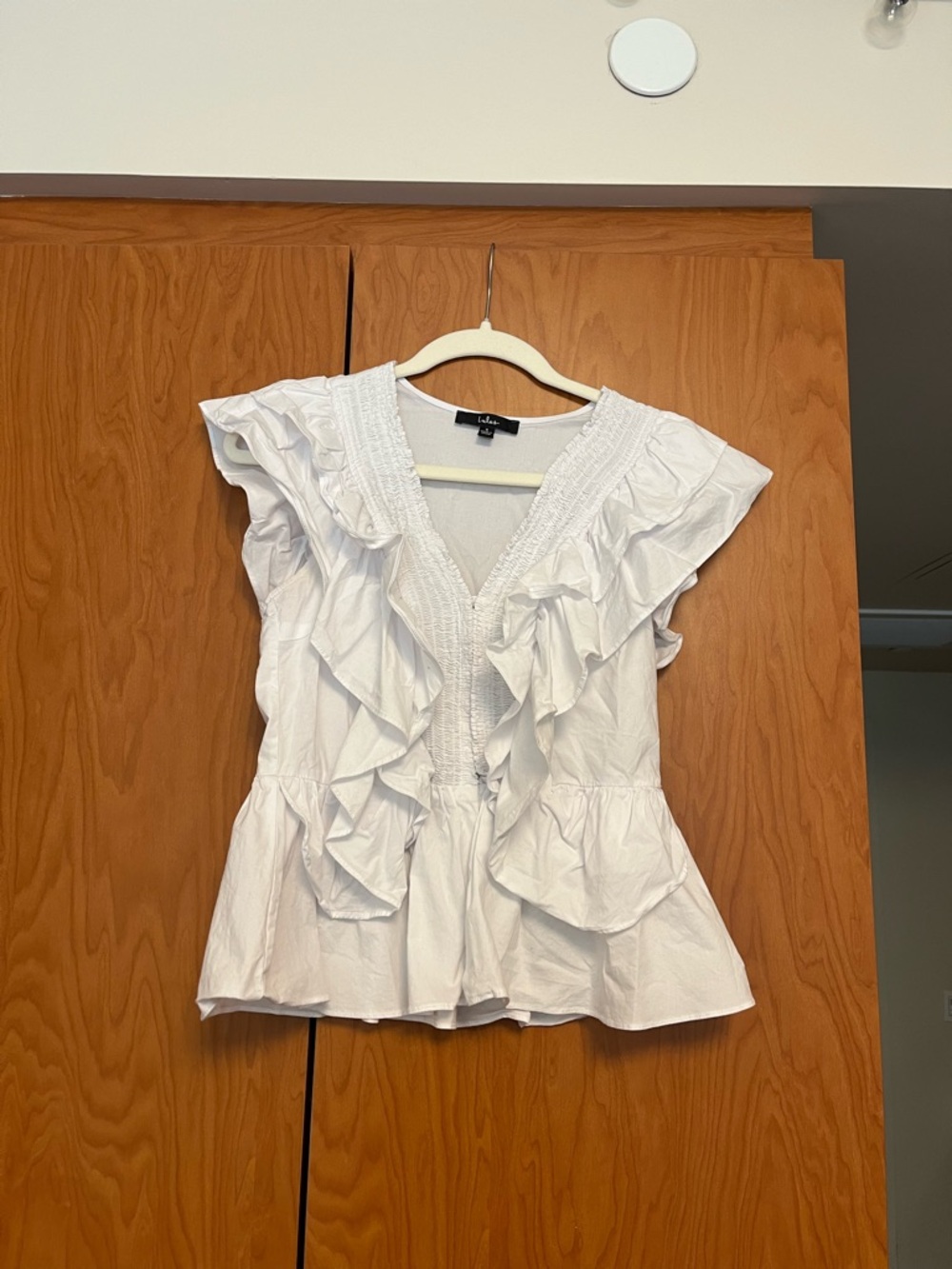 Lulu’s In A Ruffle White Ruffled Hook and Eye Top - Picture 4 of 7